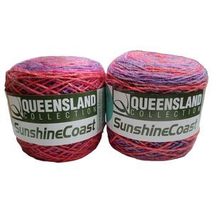 2 Pack Queensland Collection Sunshine Coast Wollongong Red #117 Yarn Wool/Bamboo